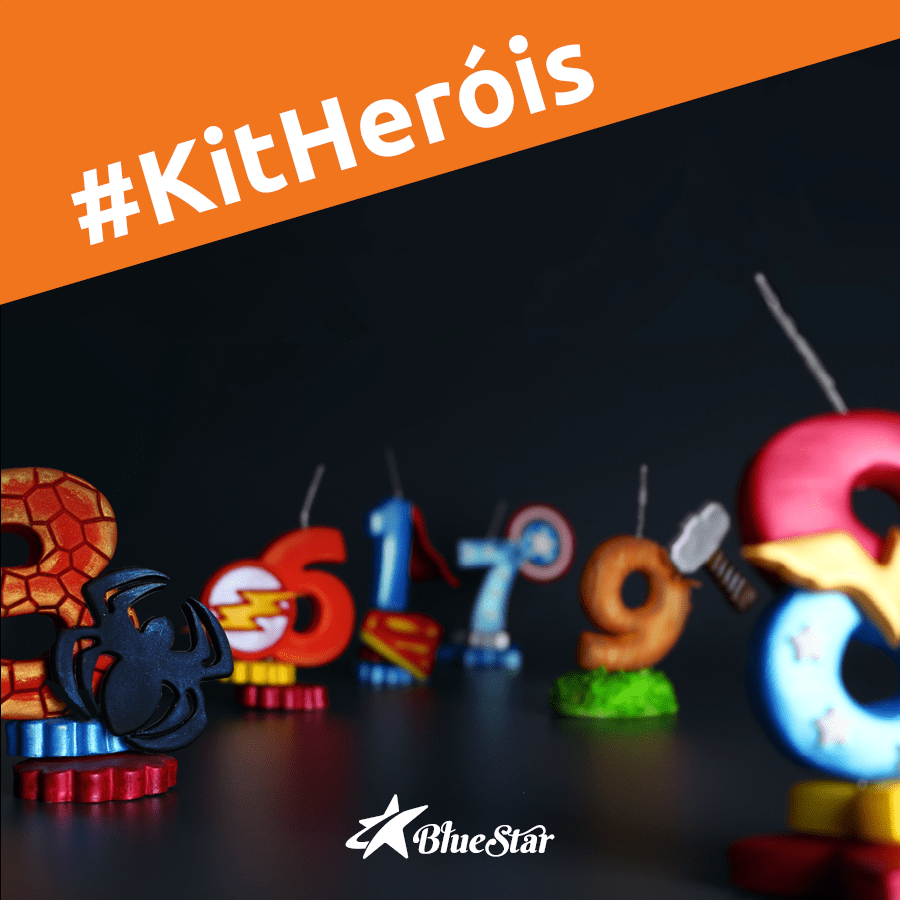 Cortador de Biscuit e Confeitaria Homem de Ferro, Pantera Negra, Hulk Blue Star