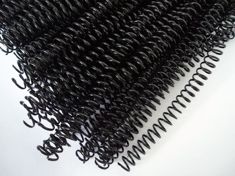 Espiral Plástico p/Encadernação - 07MM Preto p/25 folhas c 