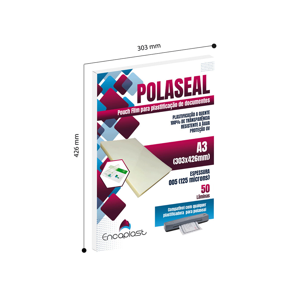 Papel Vegetal A3 90gr para Fotolito Desenho Artesanato C/50 - Encaplast