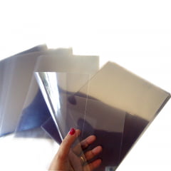 Acetato Transparente 0,25mm Para Capa Encadernação Maquete Embalagem Artesanato Scrapbook Porta Retrato Ofício c/100