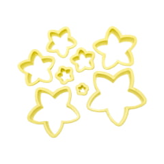 Cortador de Biscuit Pasta Americana Confeitaria Biscoito Estrela Blue Star C/8 peças