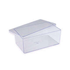 Caixa de Acrílico Para Bolo Doce Cake Box BlueStar 1,5L Retangular C/1