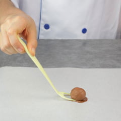 Kit Para Cobertura Chocolate Colher Concha Garfo BlueStar