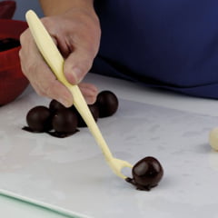 Kit Para Cobertura Chocolate Colher Concha Garfo BlueStar
