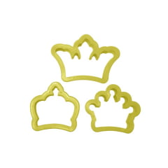 Cortador de Biscuit Pasta Americana Confeitaria Biscoito Coroa Princesa Blue Star