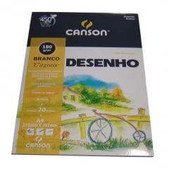 Bloco Papel Canson Desenho "C" à grain 180g/m² A4 210 x 297